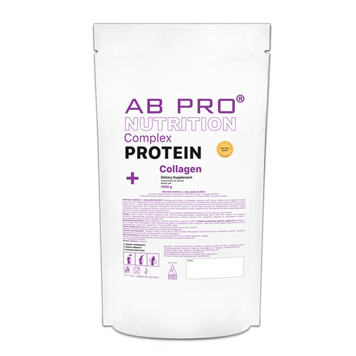 Протеїн комплексний PROTEIN COMPLEX COLLAGEN AB PRO 1000 г Вишня-смородина, фото №1