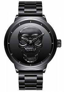 Мужские часы GIMTO Quartz с большим циферблатом и стальным браслетом Skull - Фото 1