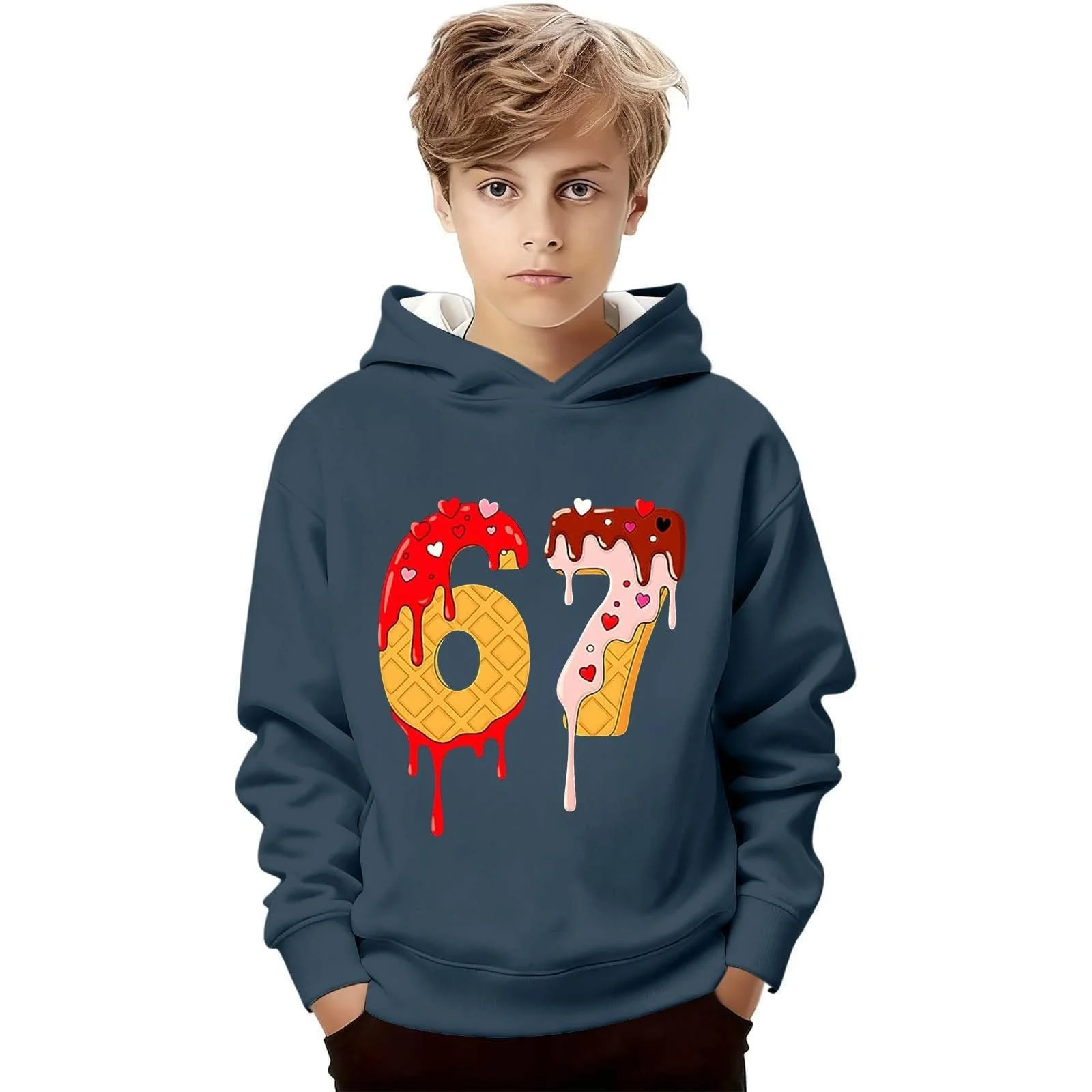 Худи Meme Six Seven 67 Y2K с длинными рукавами, толстовка с капюшоном и принтом 67, удобные свитшоты, преппи свитшот, модный джемпер для девочек и мальчиков, фото №1 Худи Meme Six Seven 67 Y2K с длинными рукавами, толстовка с капюшоном и принтом 67, удобные свитшоты, преппи свитшот, модный джемпер для девочек и мальчиков, фото №1