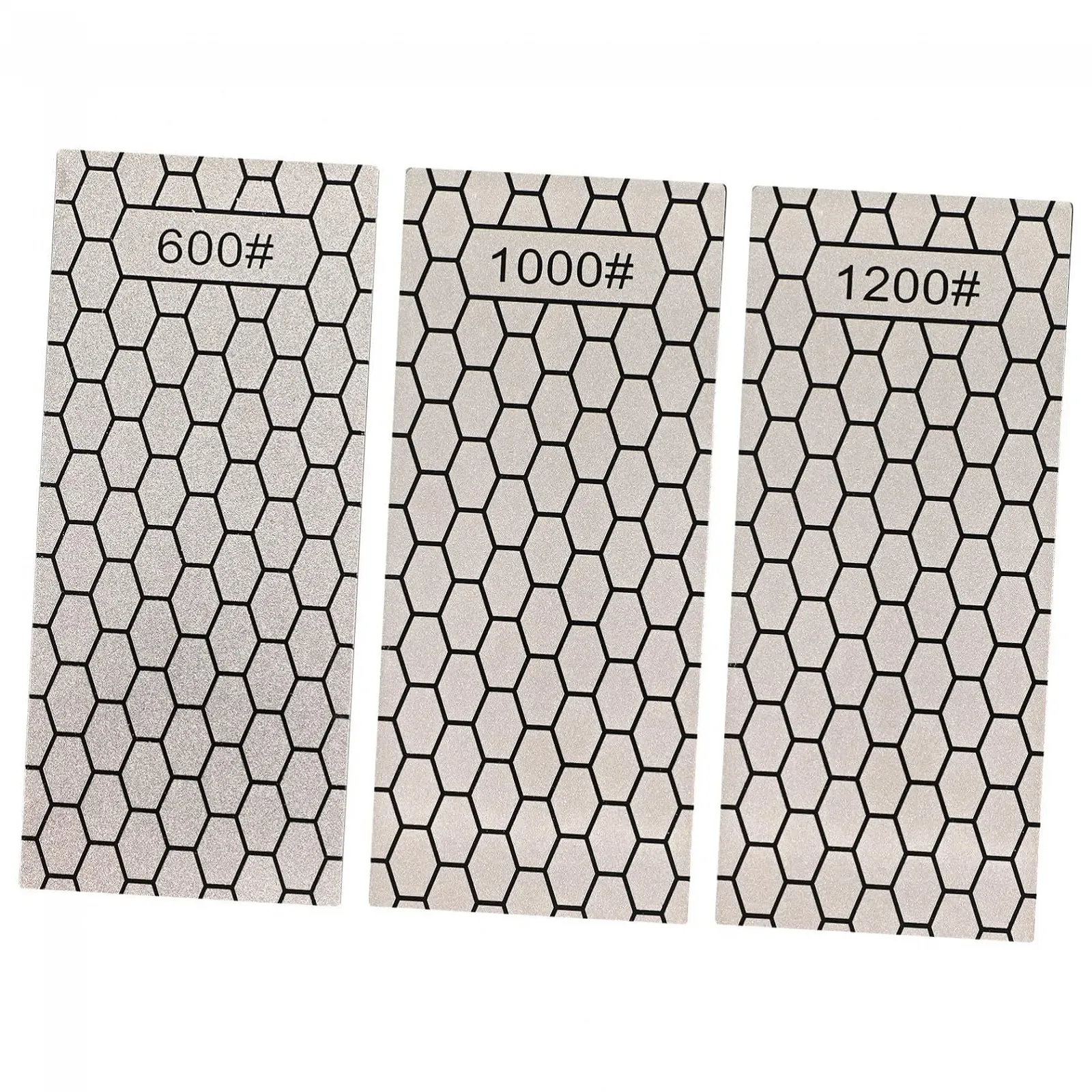 Алмазные шлифовальные пластины Ipetboom набор 3 шт. разной зернистости для шеф-ножей, фото №1