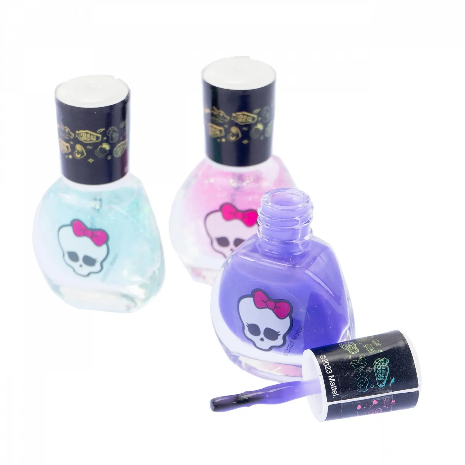 Набор для маникюра Nice Group Monster High 3 лака для ногтей и наклейки, фото №5