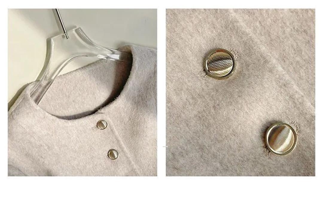 Женская шерстяная куртка Deepsko Осень-Зима Двубортная Однотонная, фото №5 Женская шерстяная куртка Deepsko Осень-Зима Двубортная Однотонная, фото №5