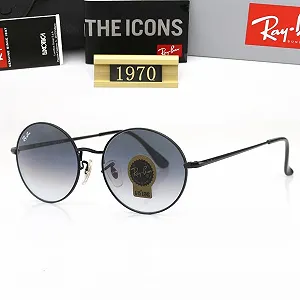 Женские солнцезащитные очки круглые Ray Ban Legend синие - Фото 1