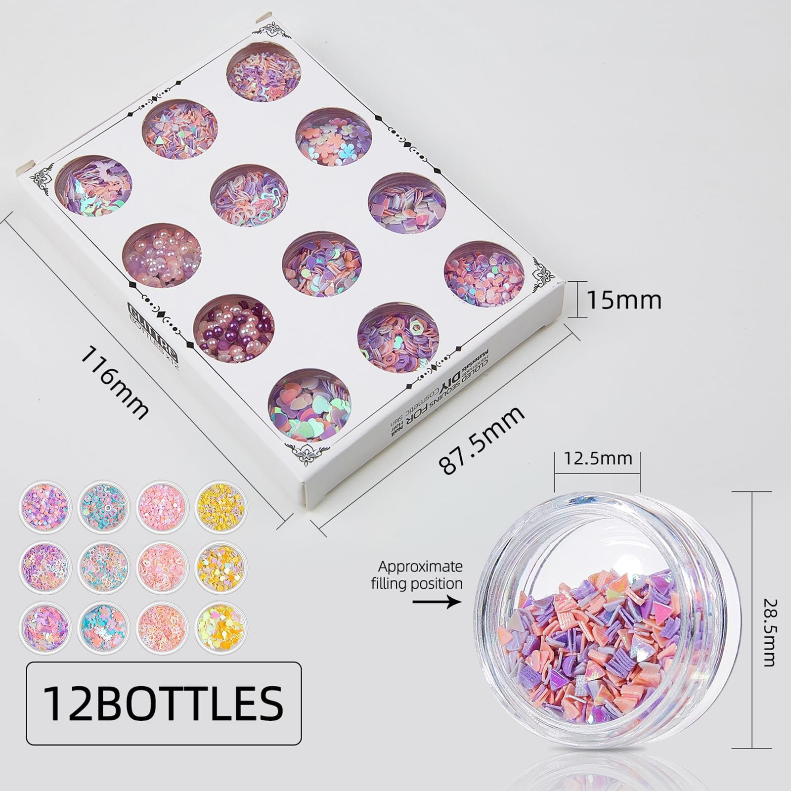 3D Дизайн Акрил Метелик Квітка Ведмідь Прикраси для нігтів, фото №5