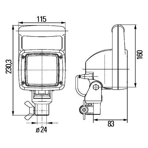 Рабочая фара HELLA 1GA 007 506-681 Ultrabeam для DAF MERCEDES-BENZ STEYR, фото №4