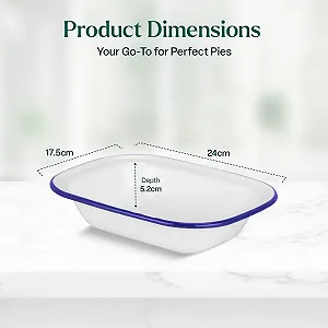 Форма для запікання Winsome емальована прямокутна 24 x 18 x 5.5 см біла synthetic.ua - Фото 1