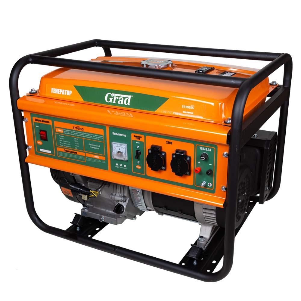 Генератор бензиновий 5.0/5.5кВт 4-х тактний ручний запуск GRAD 5710955, фото №2 Генератор бензиновий 5.0/5.5кВт 4-х тактний ручний запуск GRAD 5710955, фото №2