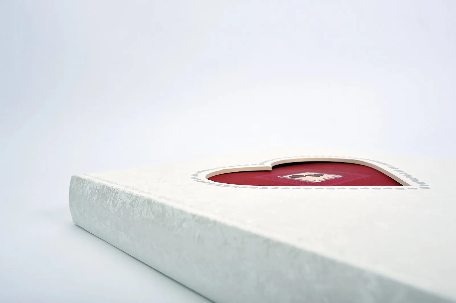 Свадебный альбом Walther Design Forever UH-117, книжный переплет, обложка из качественной синтетической кожи с тиснением фольгой и вырезанным сердцем, 2 иллюстрированные страницы-вкладыша, 29 x 32 см, 60 белых страниц, белый, фото №3 Свадебный альбом Walther Design Forever UH-117, книжный переплет, обложка из качественной синтетической кожи с тиснением фольгой и вырезанным сердцем, 2 иллюстрированные страницы-вкладыша, 29 x 32 см, 60 белых страниц, белый, фото №3