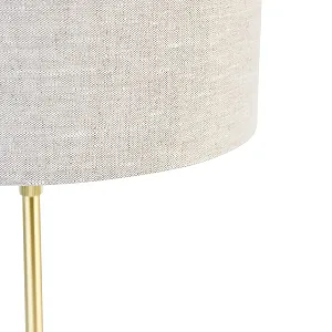 Настільна лампа Qazqa Parte Gold Brass Adjustable 35 см Світло-сірий synthetic.ua - Фото 1