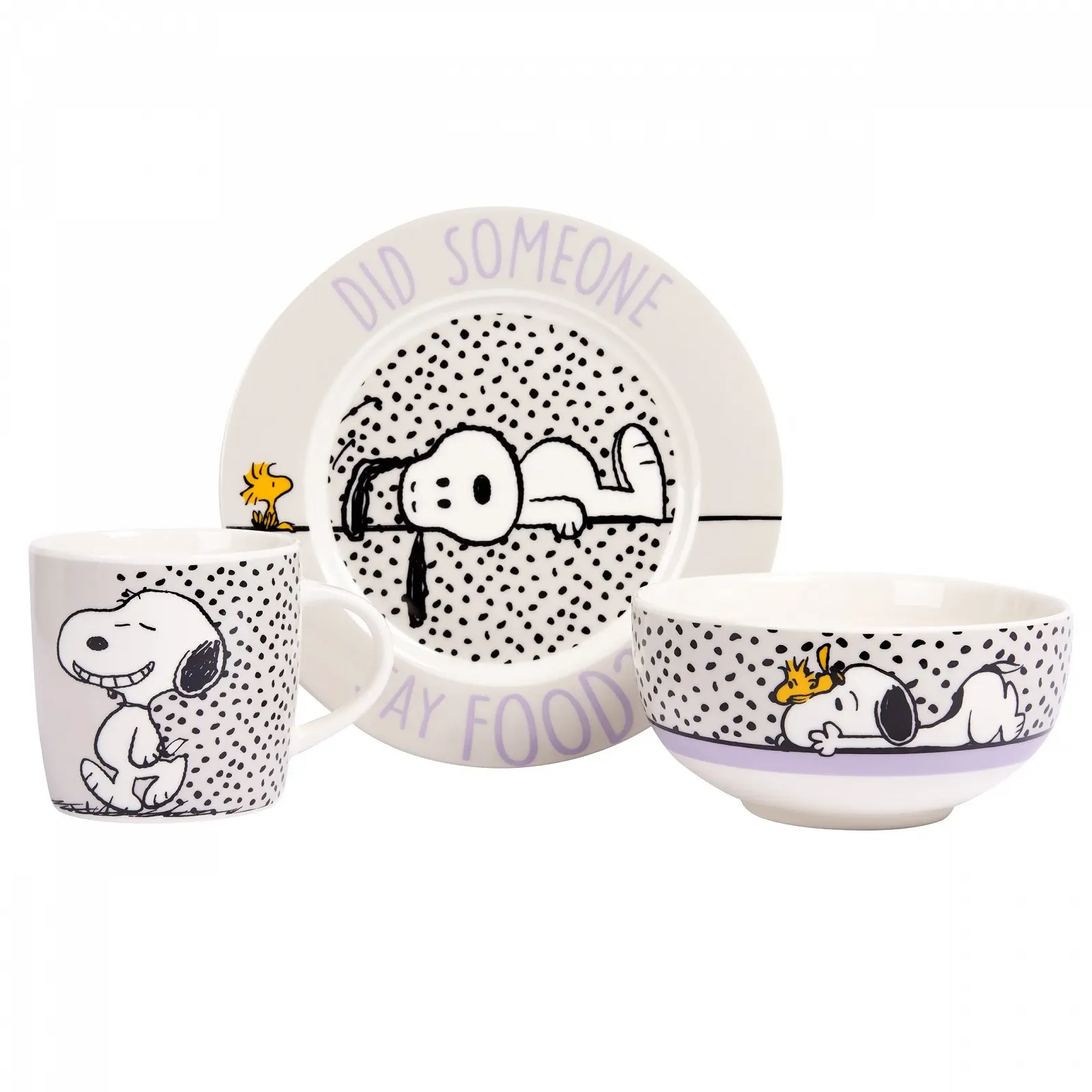 Детский набор для завтрака United Labels Snoopy Snoopy Did Someone Say Food, фарфоровый, фото №1 Детский набор для завтрака United Labels Snoopy Snoopy Did Someone Say Food, фарфоровый, фото №1