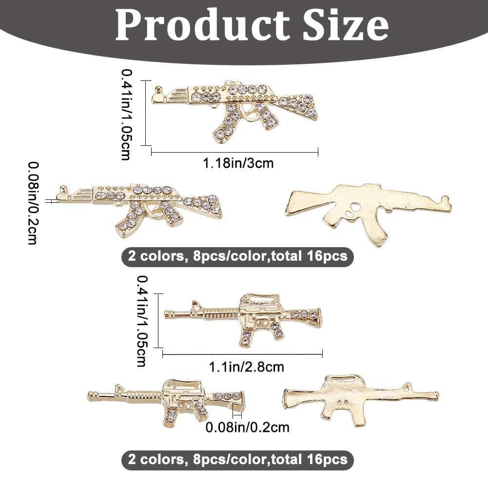 Подвески для ногтей craspire, 32 шт., 4 стиля, 3D подвески для ногтей со стразами, аксессуары для украшения ногтей своими руками, изготовление ювелирных изделий, фото №2