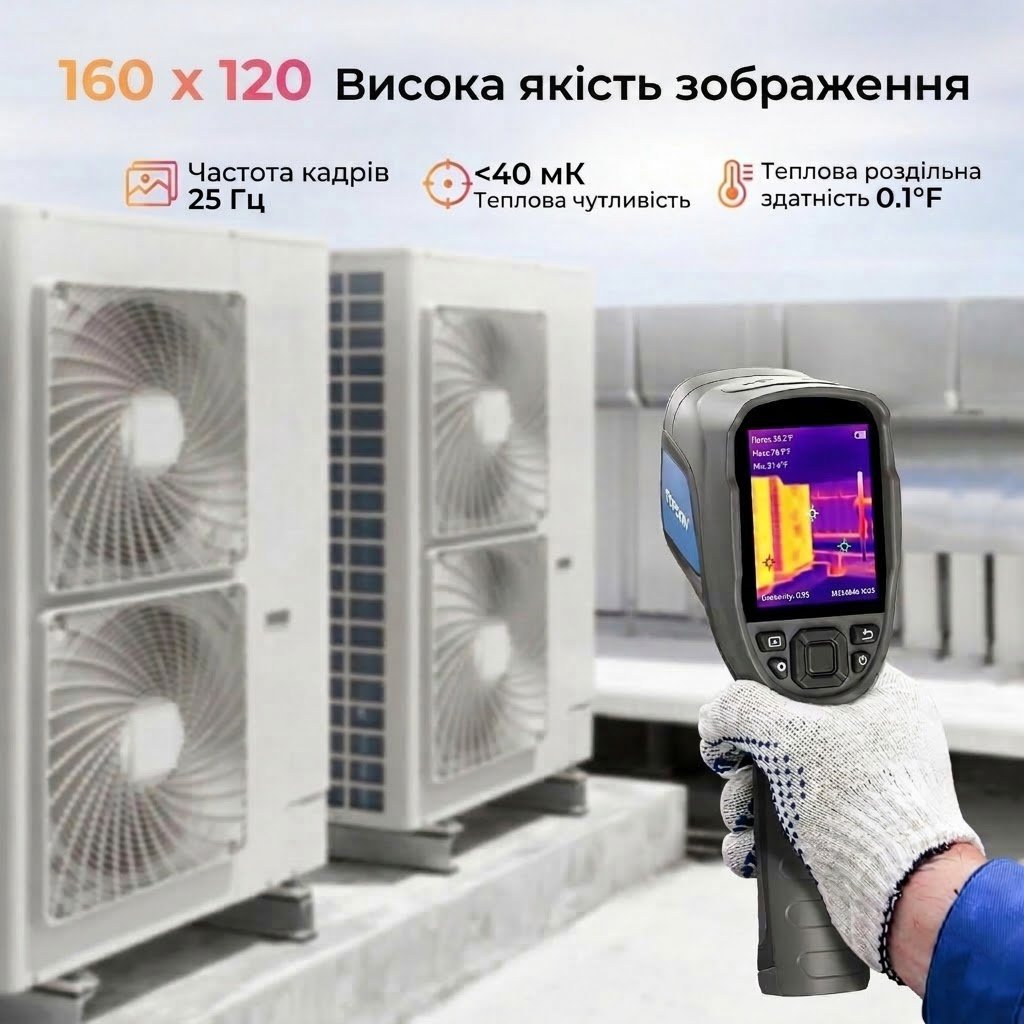 Тепловизионная камера TOPDON TC004 Lite 160 x 120 40mk 25Hz Черная, фото №2