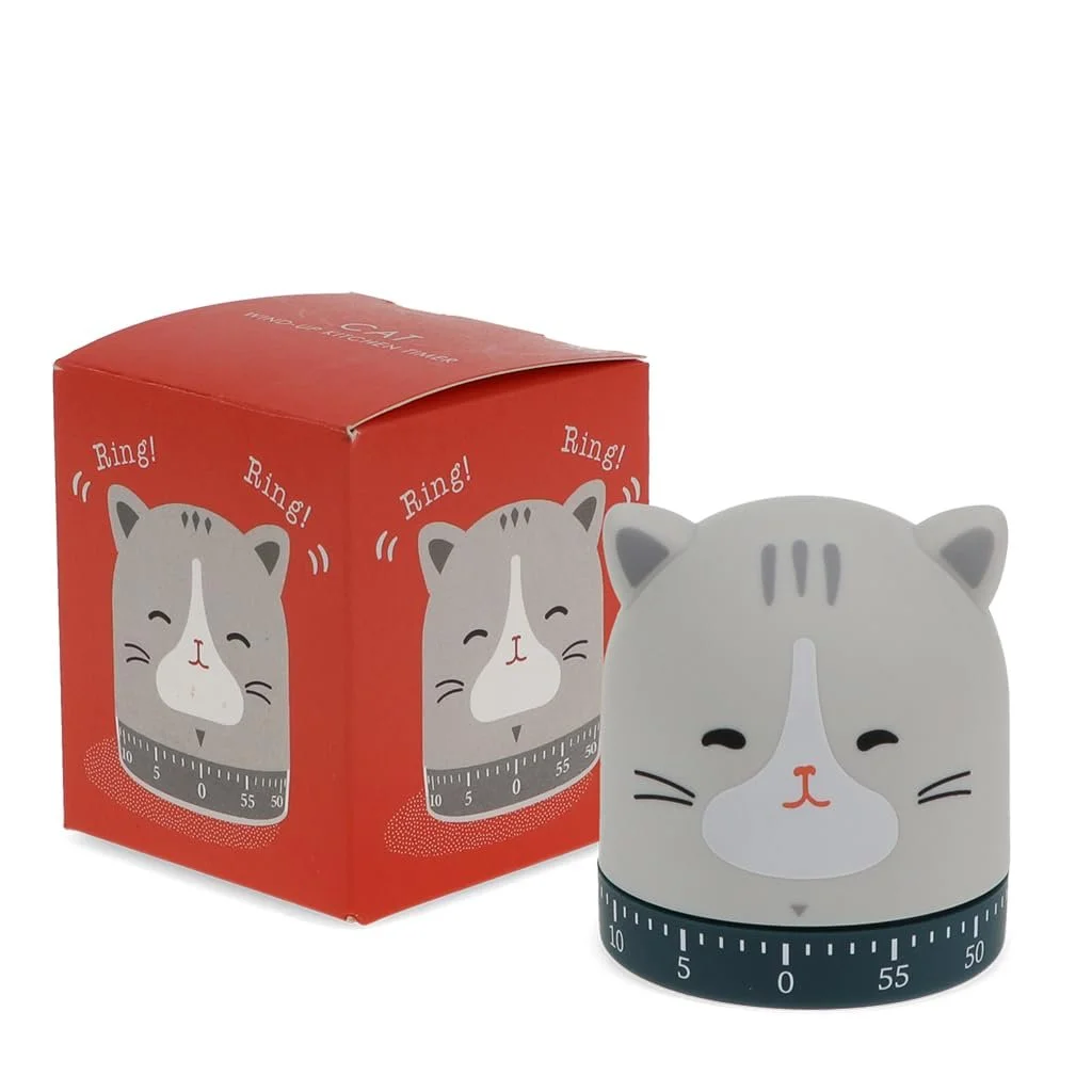 Таймер кухонный Mechanical Egg Timer Cat Серый, фото №1 Таймер кухонный Mechanical Egg Timer Cat Серый, фото №1