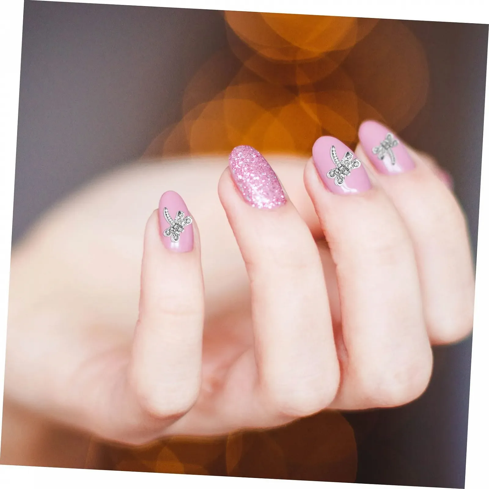 Украшение для ногтей WOONEKY 3D Подвеска для ногтей Стрекоза Аксессуары для ногтей Бабочка Голова леопарда, 20 шт, фото №7