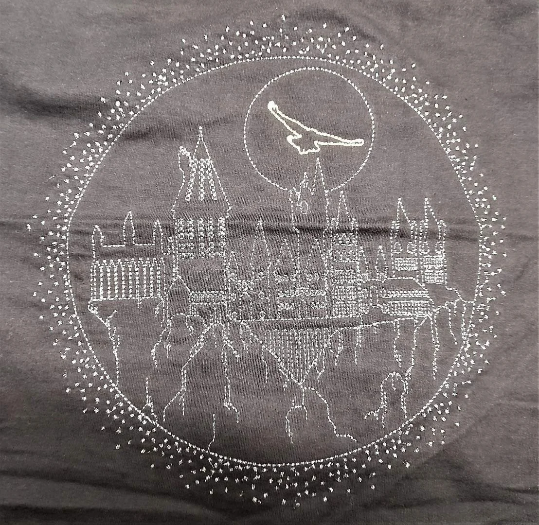 Женский/Девичий свитшот Harry Potter Hogwarts, лицензированный, укороченный топ с принтами и стразами, фото №2