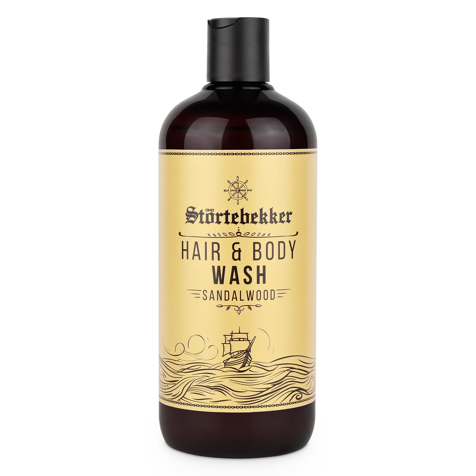 Гель для душу та шампунь Störtebekker Premium Hair & Body Wash Sandalwood 2-в-1 для чоловіків з алое вера 500 мл, фото №3