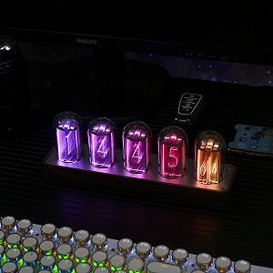 Годинник Nixie Tube, Електронні LED вогні, імітація ретро сучасного дерев'яного будильника, живлення від USB, домашній декор, подарунок synthetic.ua - Фото 1