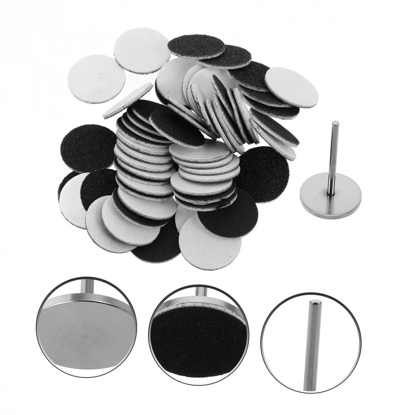 Набор для ухода за ногтями OATIPHO 60 шт. Нержавеющая сталь Черный, фото №7