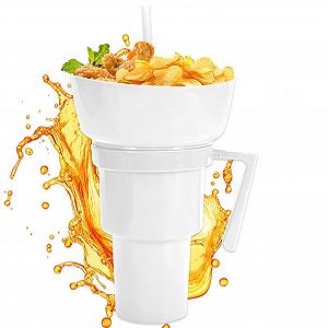 Контейнер для напоїв та снеків з соломинкою - Фото 1