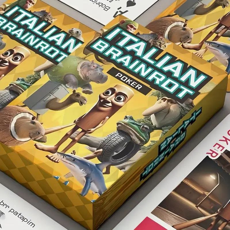Карты Итальянский покер Брейнрот Italian Brainrot Бомбардиро Крокодило, Тунг Тунг Тунг Сахур, Тралалео Тралала и др., фото №1