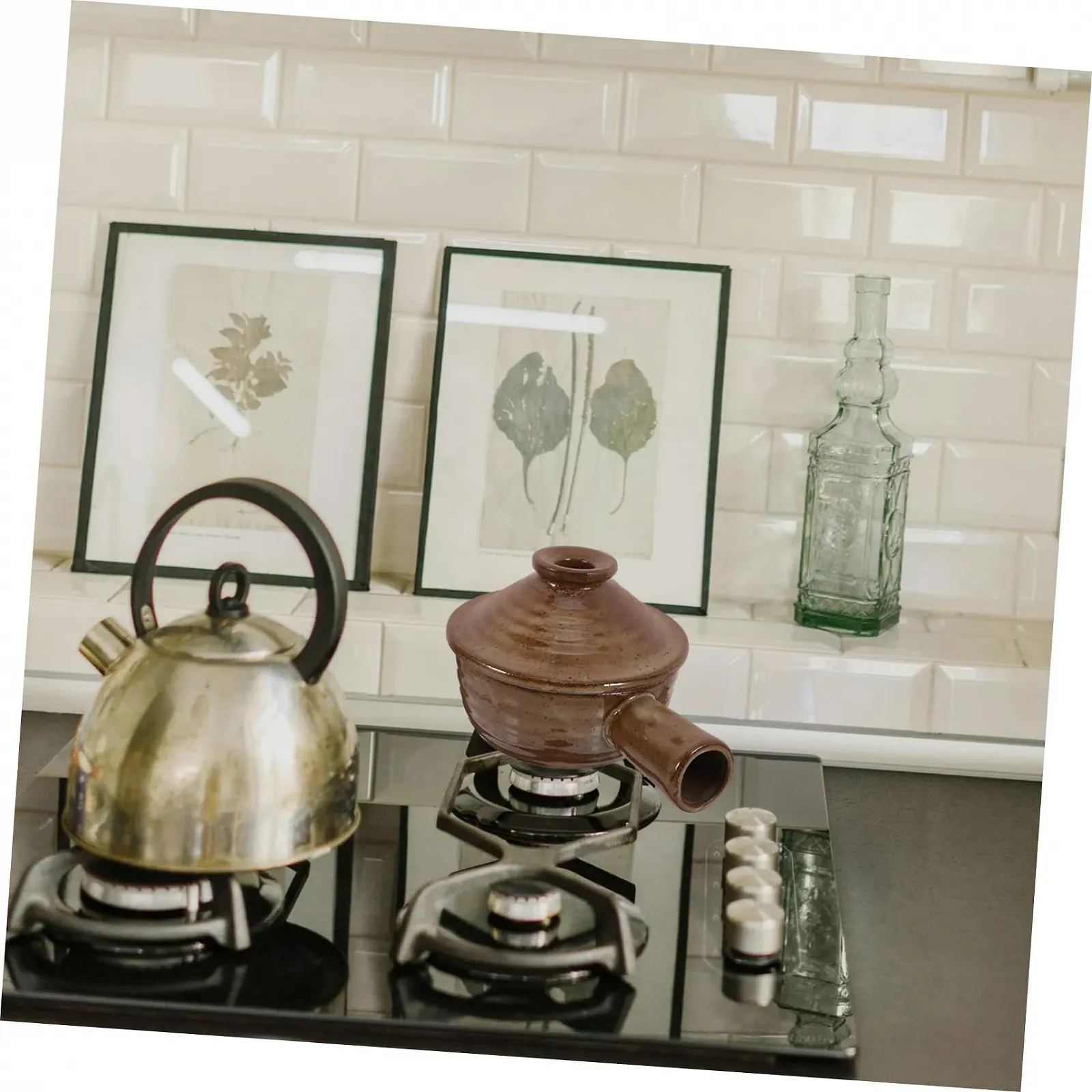 Кастрюля керамическая термостойкая с крышкой и ручкой, фото №9