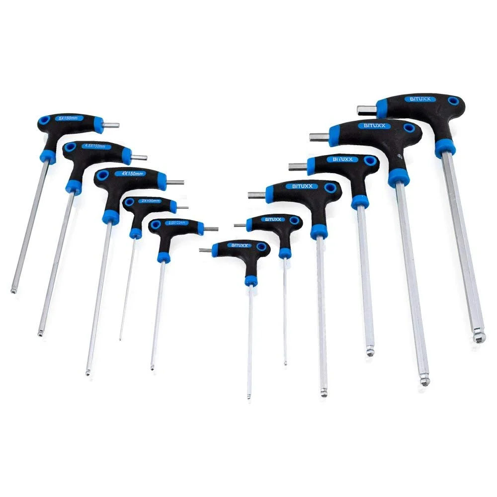 Набір викруток BITUXX 11 штук Hexagon Socket T Cross Handle 2-10 мм, фото №1
