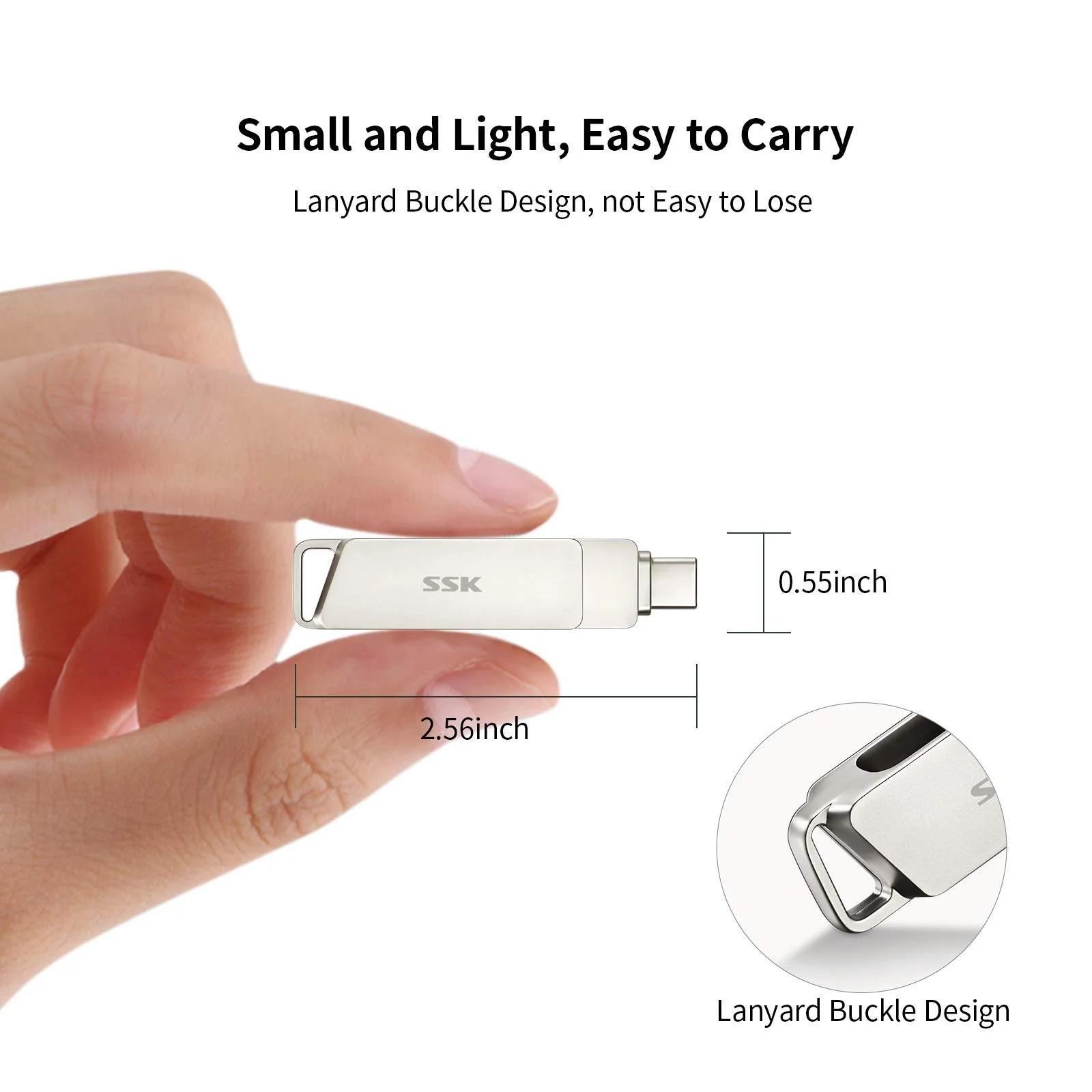 Флеш-накопичувач SSK 128GB USB C USB 3.2 Dual Drive 200MB/s, фото №7 Флеш-накопичувач SSK 128GB USB C USB 3.2 Dual Drive 200MB/s, фото №7