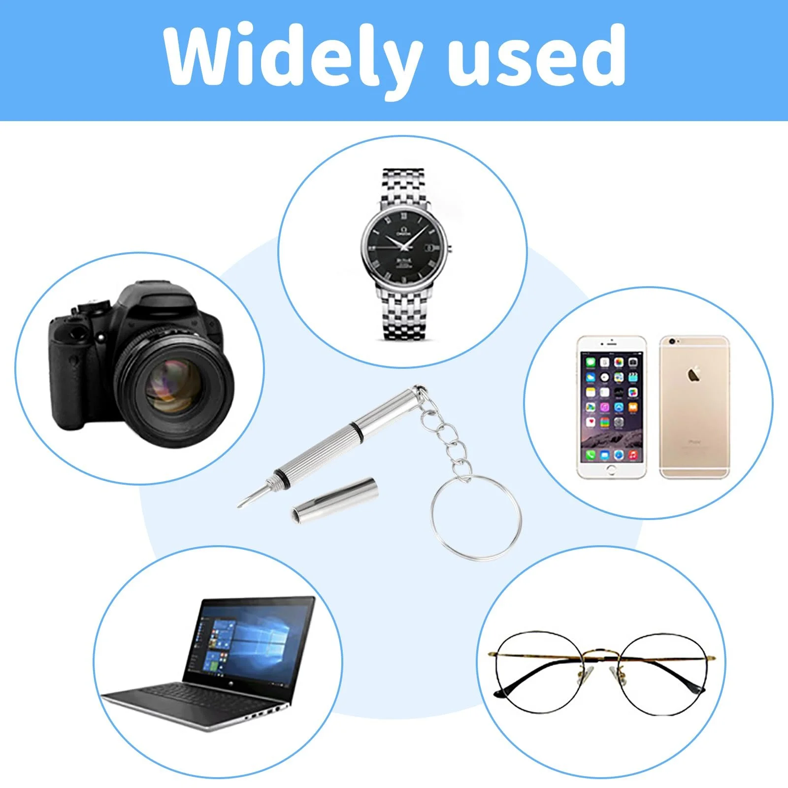 Набір викруток 3 в 1 з нержавіючої сталі 3 предмети Срібний, фото №5