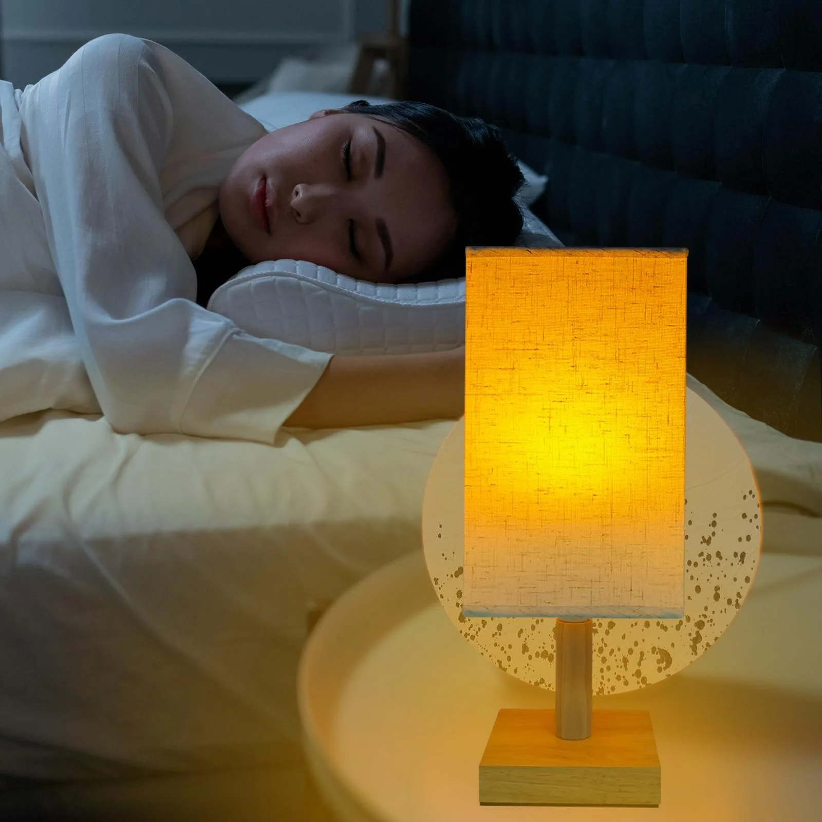 Настільна лампа Joyes акумуляторна LED з тканинним плафоном та пультом ДК 2 шт, фото №3