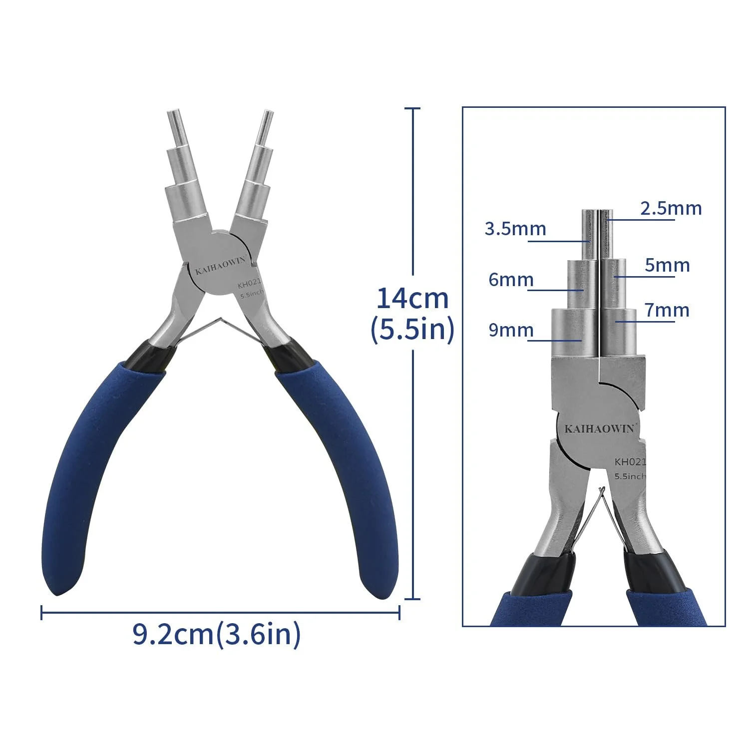 Плоскогубцы для бижутерии KAIHAOWIN 6 в 1 2-9 мм, фото №2