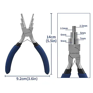 Плоскогубцы для бижутерии KAIHAOWIN 6 в 1 2-9 мм synthetic.ua - Фото 1