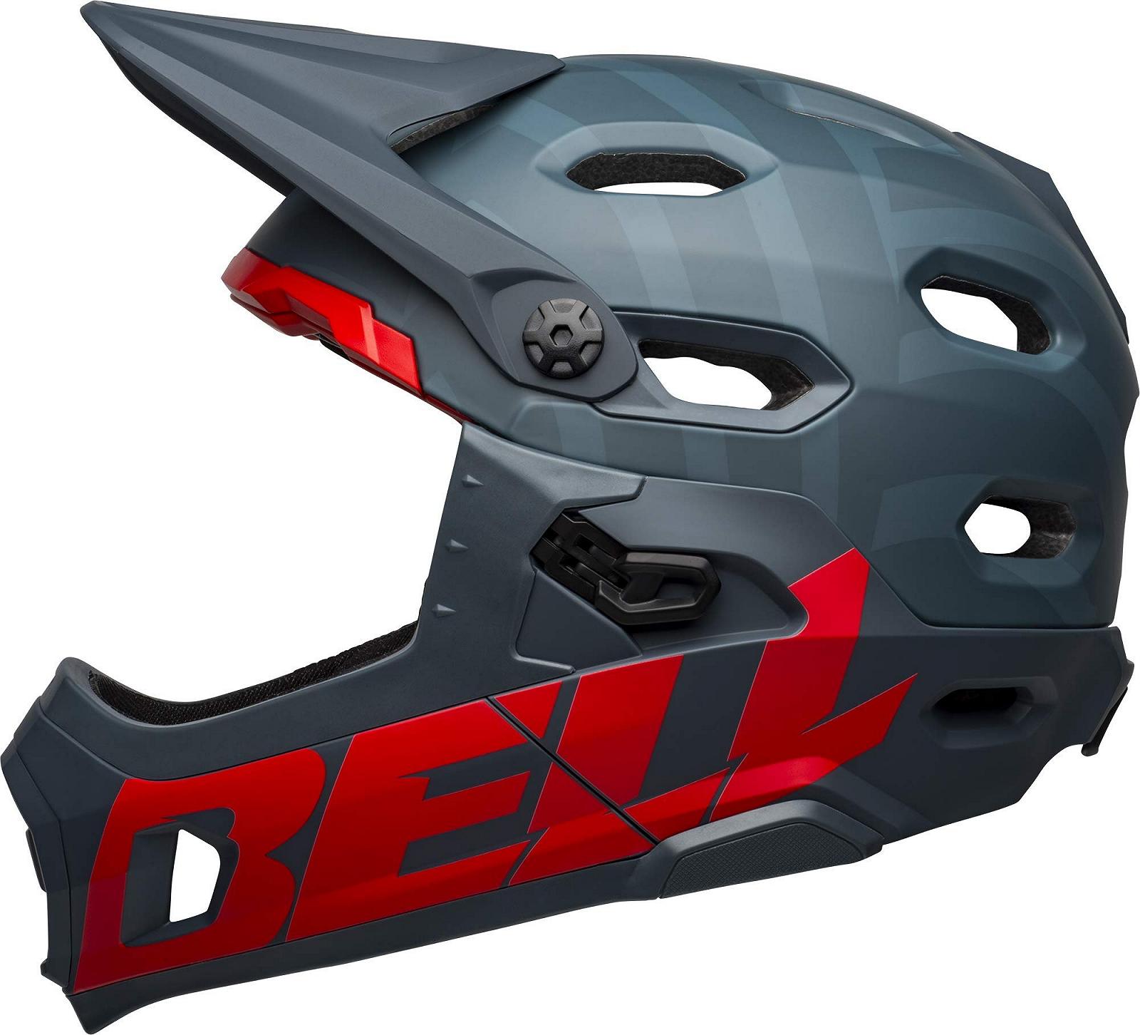 Шлем Bell Downhill MTB Super DH Spherical Prime Matte Blue/Crimson, фото №3