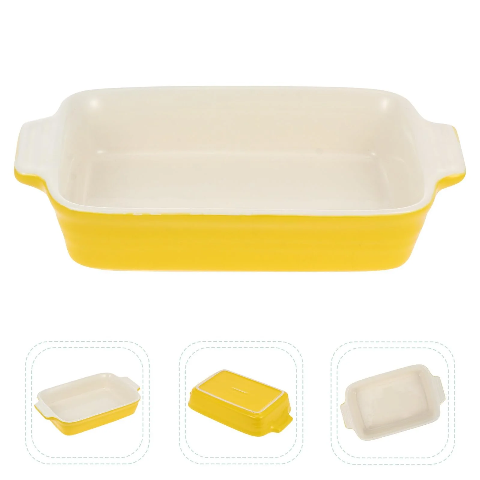 Форма для запекания BESPORTBLE керамическая прямоугольная с двойными ручками термостойкая штабелируемая, фото №6