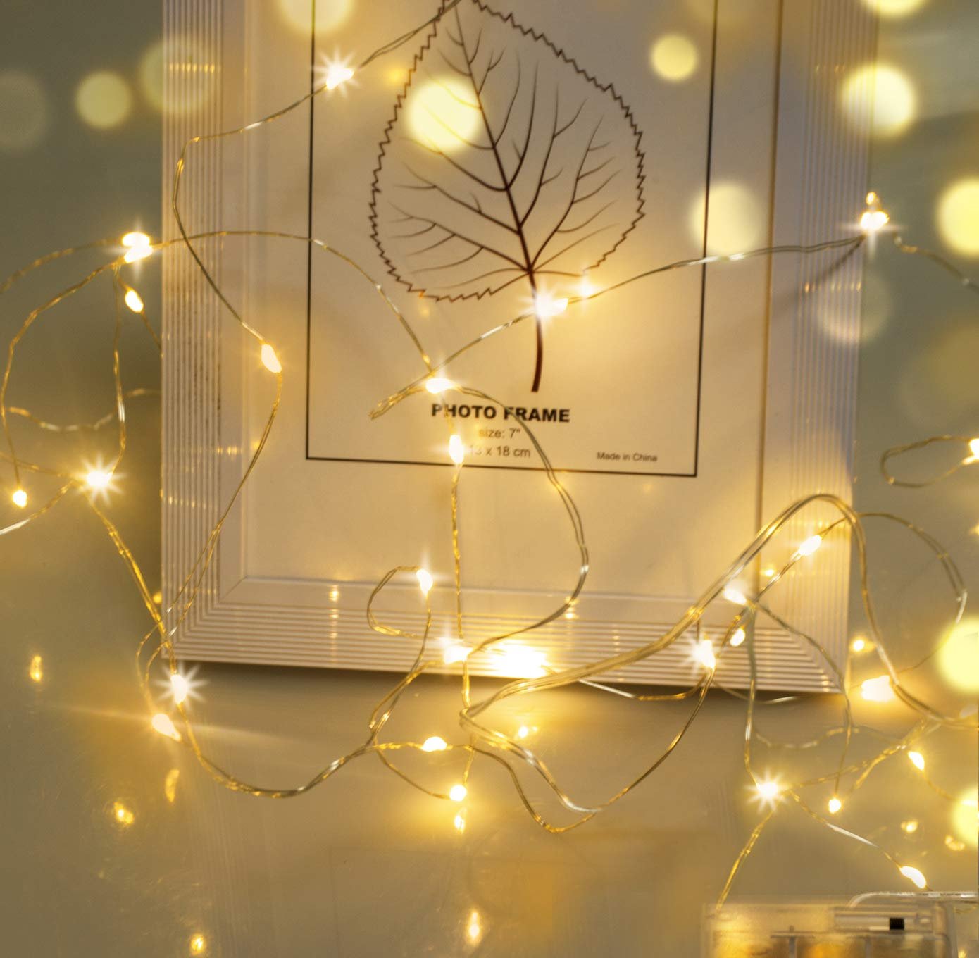 Гірлянда cshare LED 3 м, 30 LED, дротяна мікро-гірлянда, Хеллоуїн, живлення від батарейок AA, теплий білий, фото №1