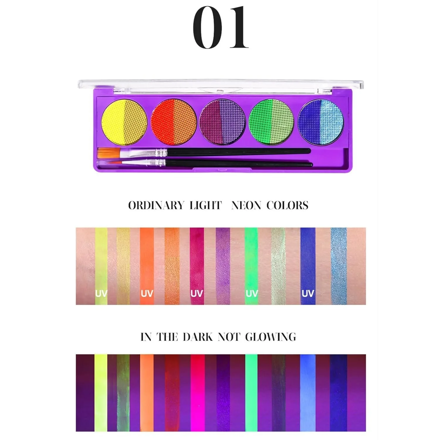 Підводка для очей, активована водою, УФ флуоресцентна, фото №6