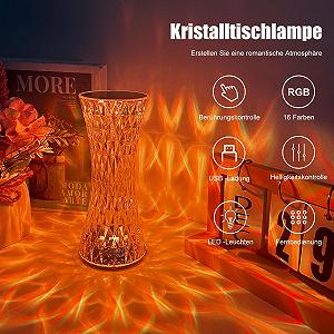 Настільна лампа EXTRASTAR LED Crystal RGB з пультом ДК Сенсорна Акумуляторна synthetic.ua - Фото 1