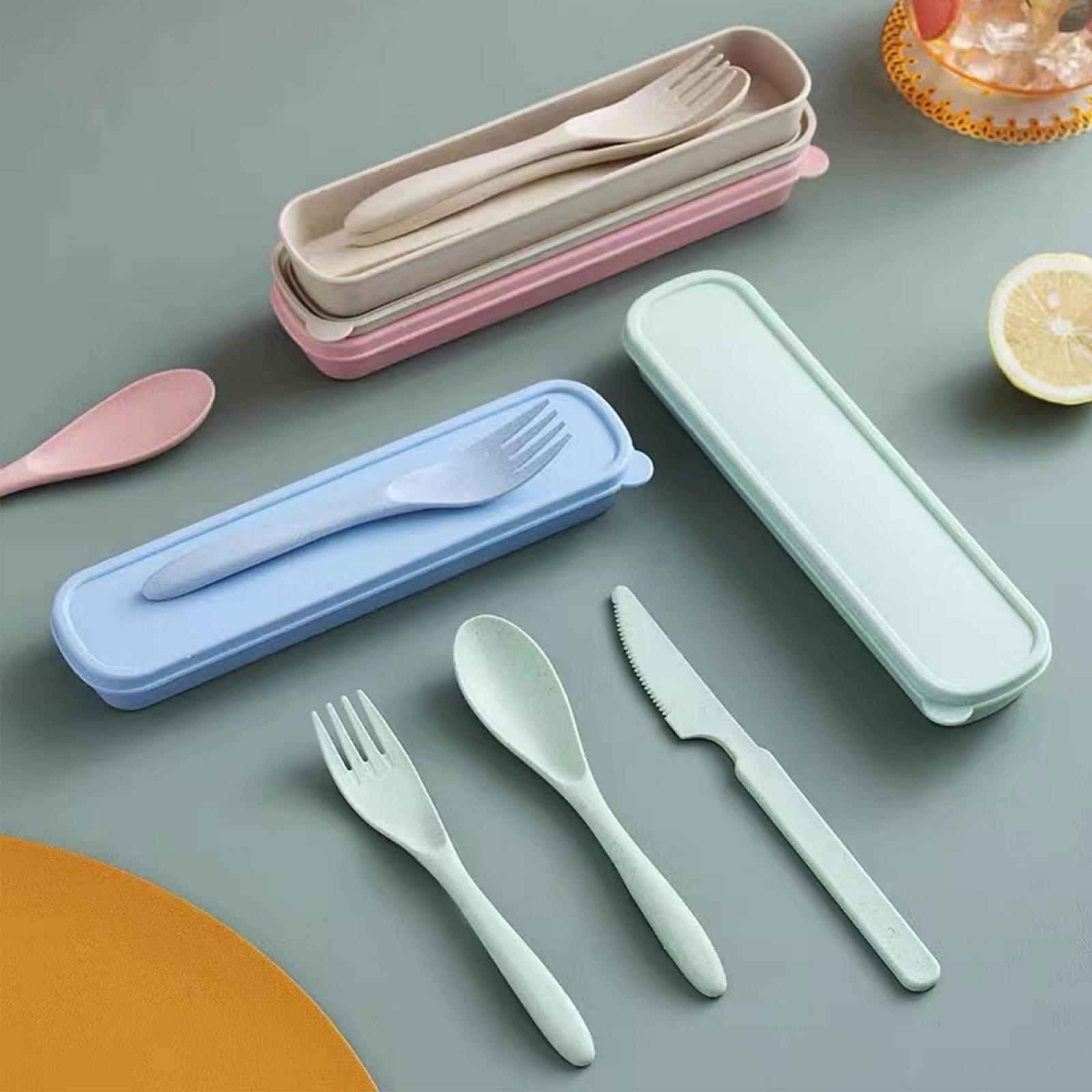 Комплект столових приборів UBRAVE Портативні пластикові набори 4 штуки, фото №5