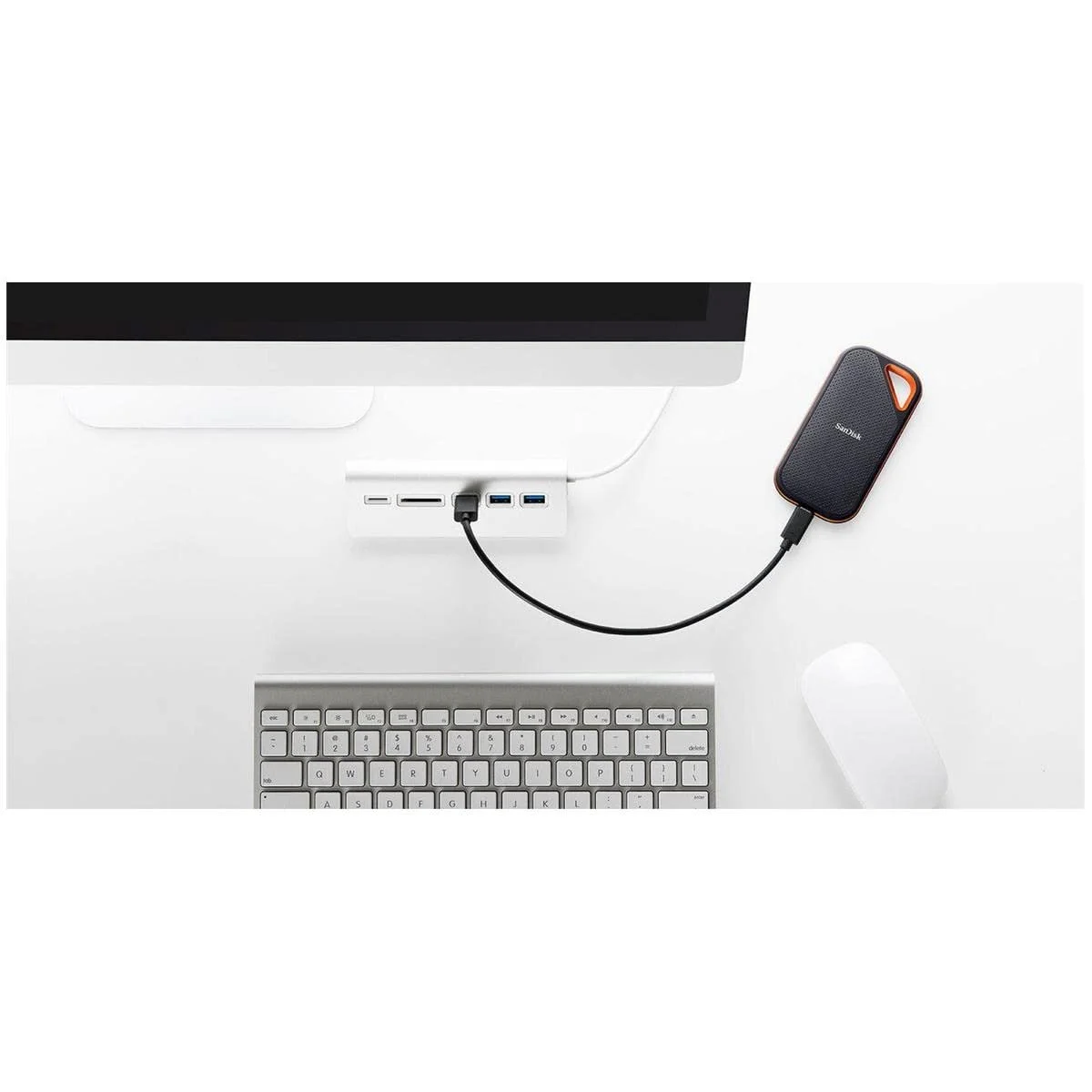 Зовнішній SSD-накопичувач SanDisk Extreme Portable Grey, фото №2 Зовнішній SSD-накопичувач SanDisk Extreme Portable Grey, фото №2