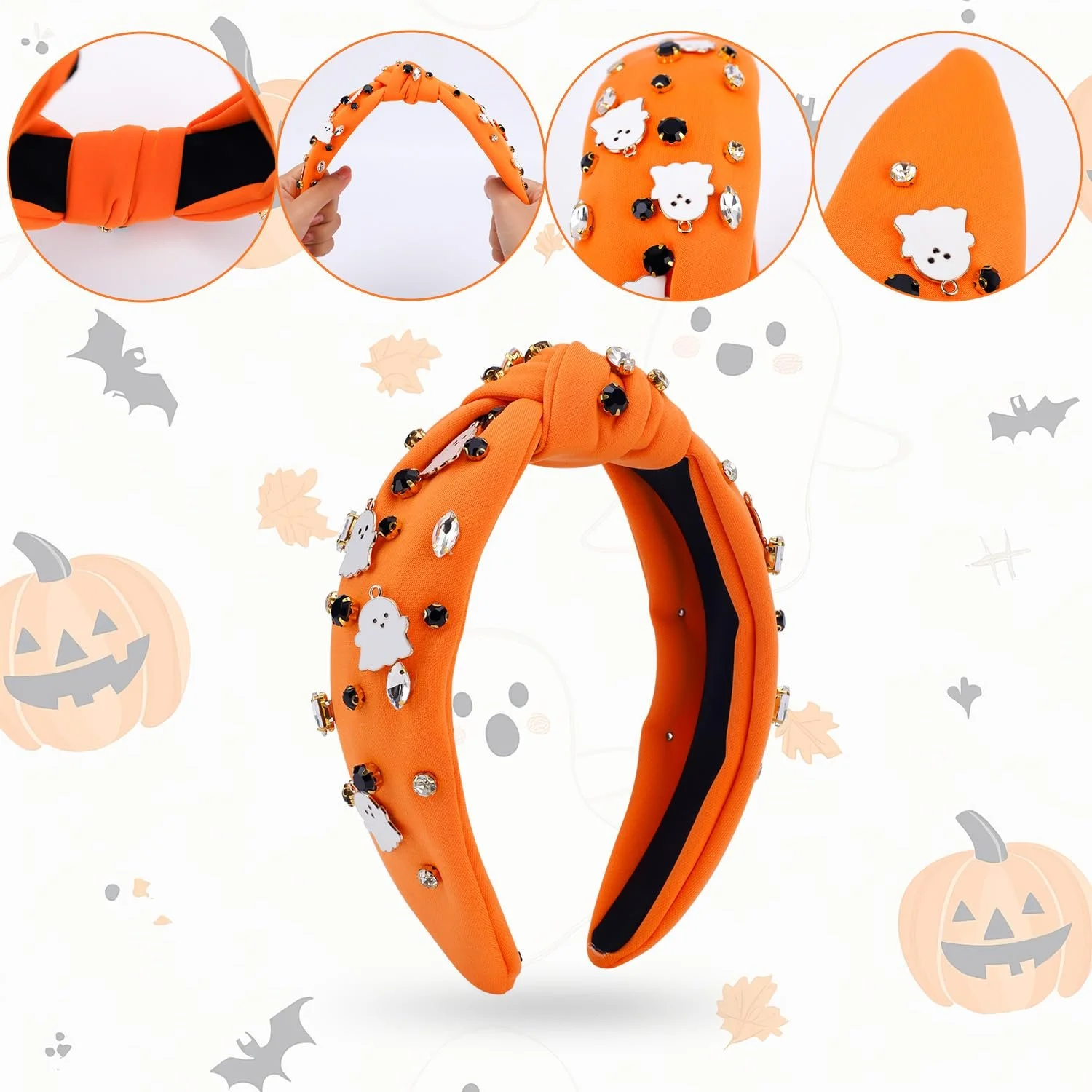 Хэллоуинский обруч Оранжевый, фото №4
