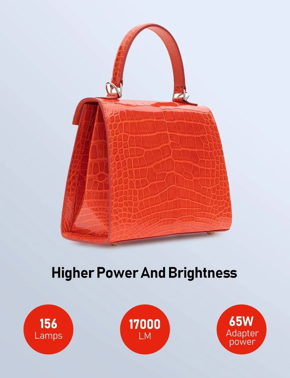 Фотобокс ESDDI 24" / 60х60х60 см / 156 LED / 17000 Lm / CRI 95 / 5500K / Черный-Белый, фото №6