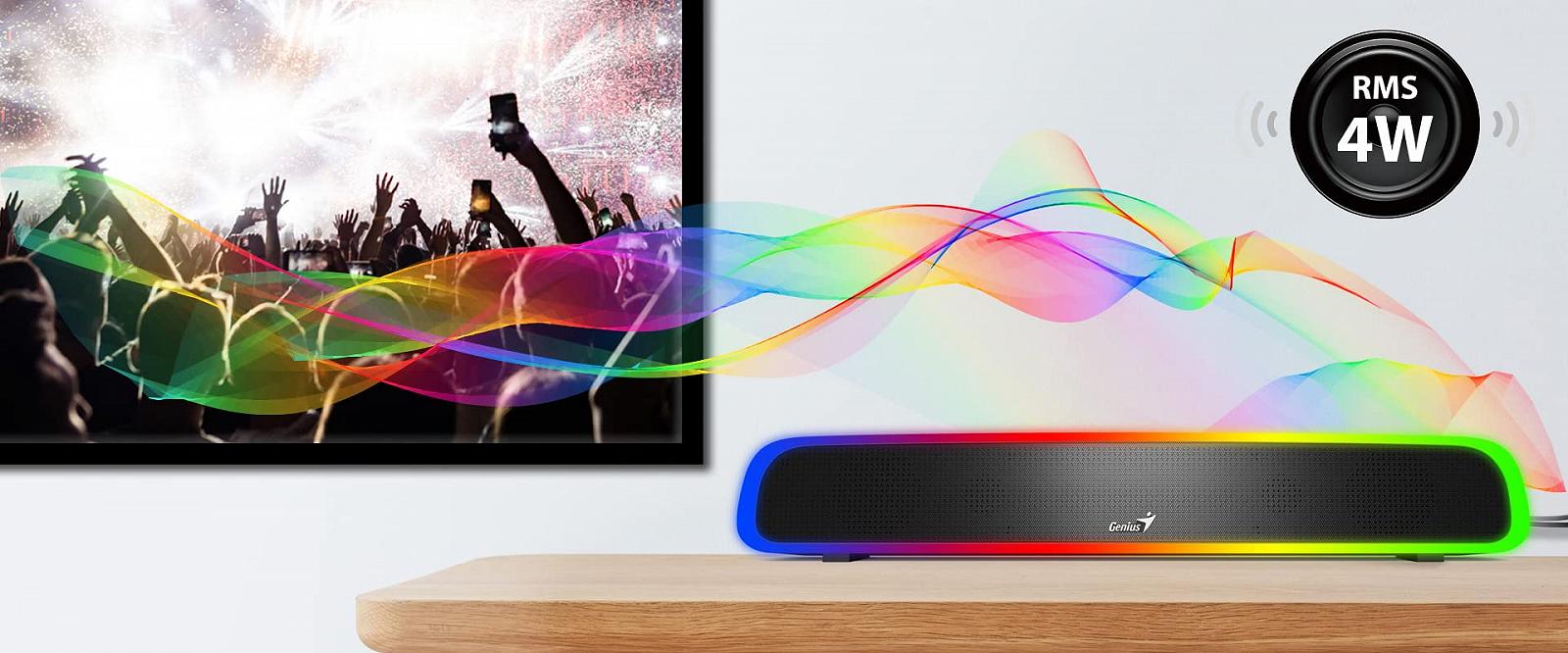 Soundbar Genius Soundbar 200BT Bluetooth 5.1 RGB 4 Вт RMS, фото №4 Soundbar Genius Soundbar 200BT Bluetooth 5.1 RGB 4 Вт RMS, фото №4