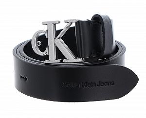 Ремень Calvin Klein CKJ Monogram Seasonal Mono Hardware Кожаный 30 мм W100 Черный, черный - Фото 1