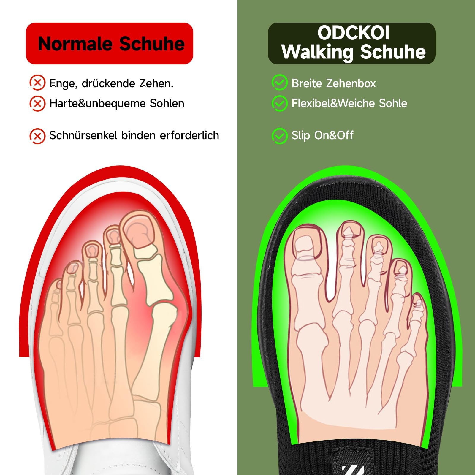 Кросівки Без шнурків ODCKOI Чоловічі Сітка Дихаючі Зручні Легкі Спортивні для фітнесу на відкритому повітрі, фото №4