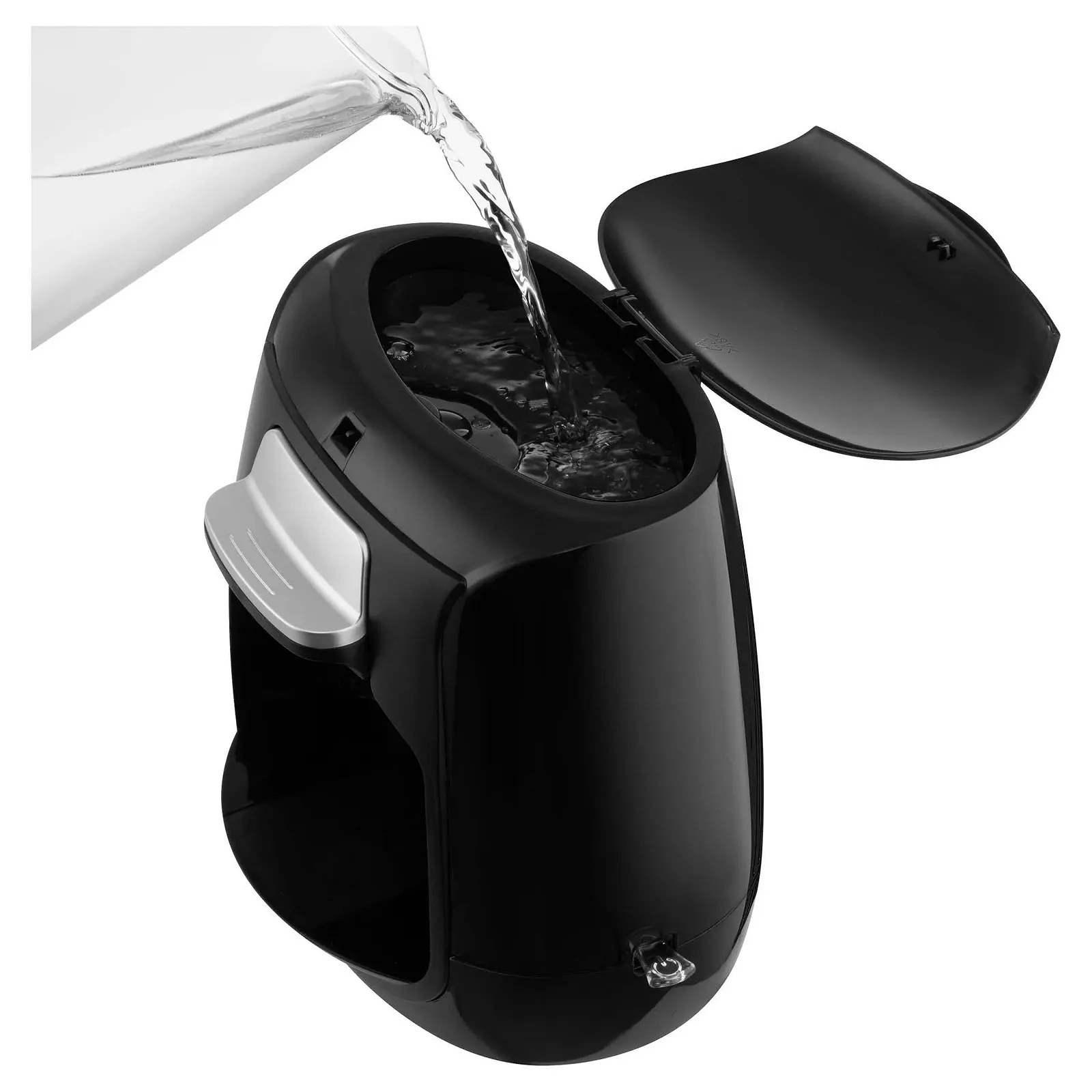 Кофеварка Sencor на 2 чашки с 2 стаканами Черная, фото №4