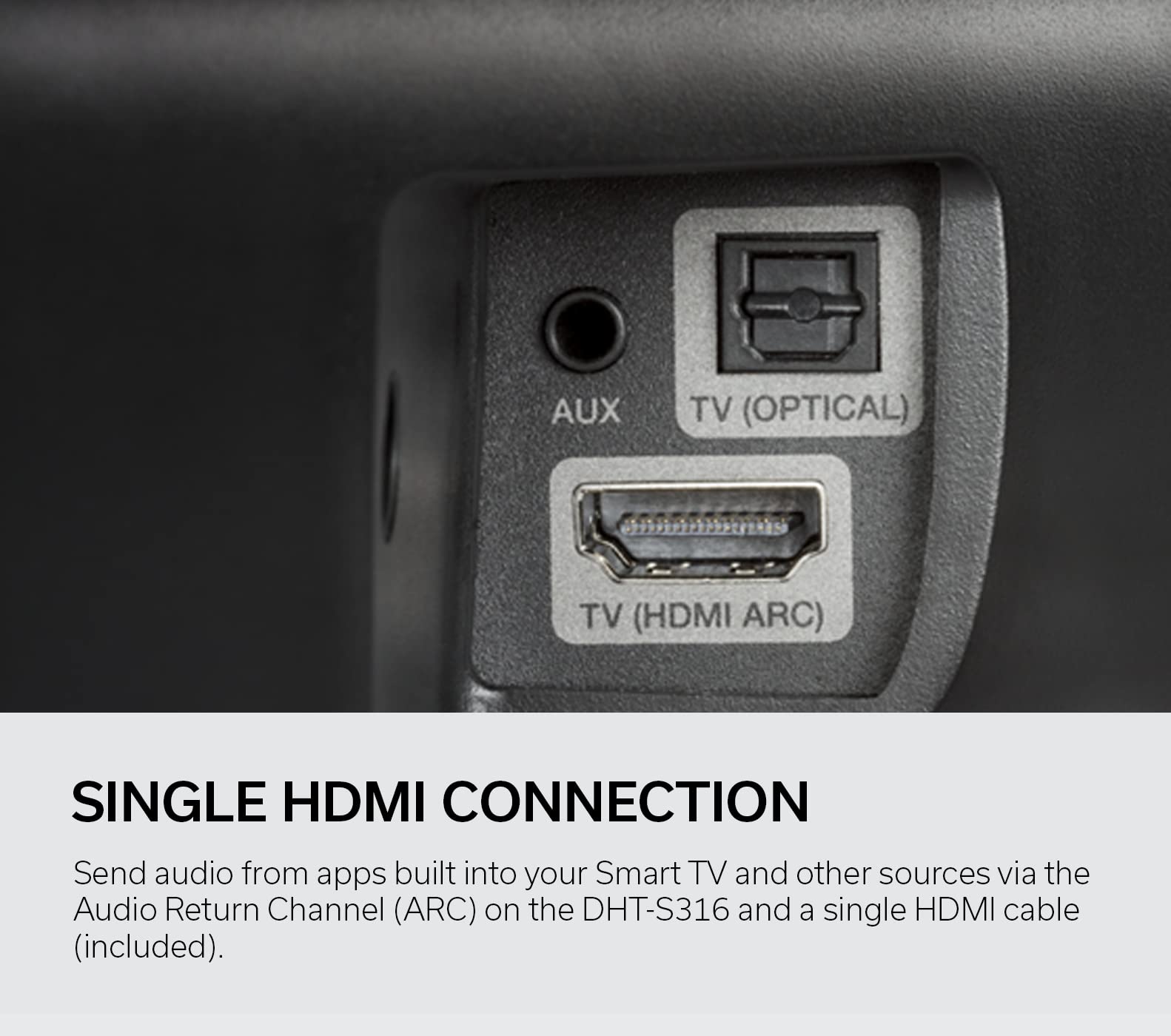 Саундбар Denon DHT-S316 с беспроводным сабвуфером, фото №5 Саундбар Denon DHT-S316 с беспроводным сабвуфером, фото №5