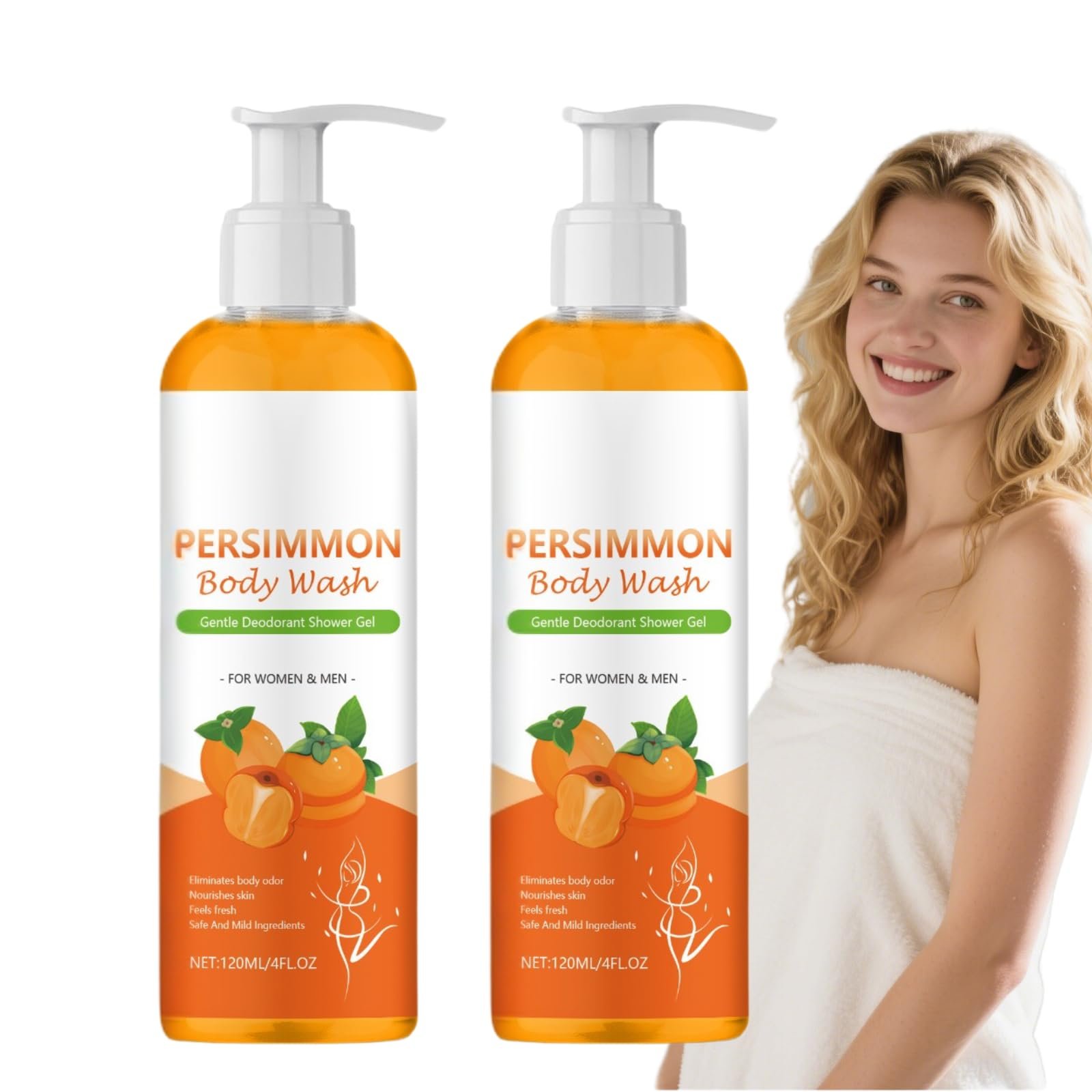 Гель для душу Persimmon з екстрактом хурми від запаху тіла 2 шт., фото №1