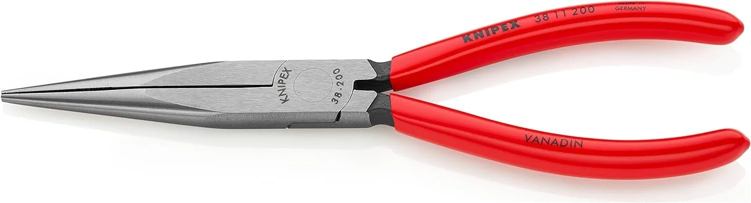 Плоскогубцы KNIPEX 38 11 200 Черный атрaментированный с пластиковым покрытием 200 мм, фото №1