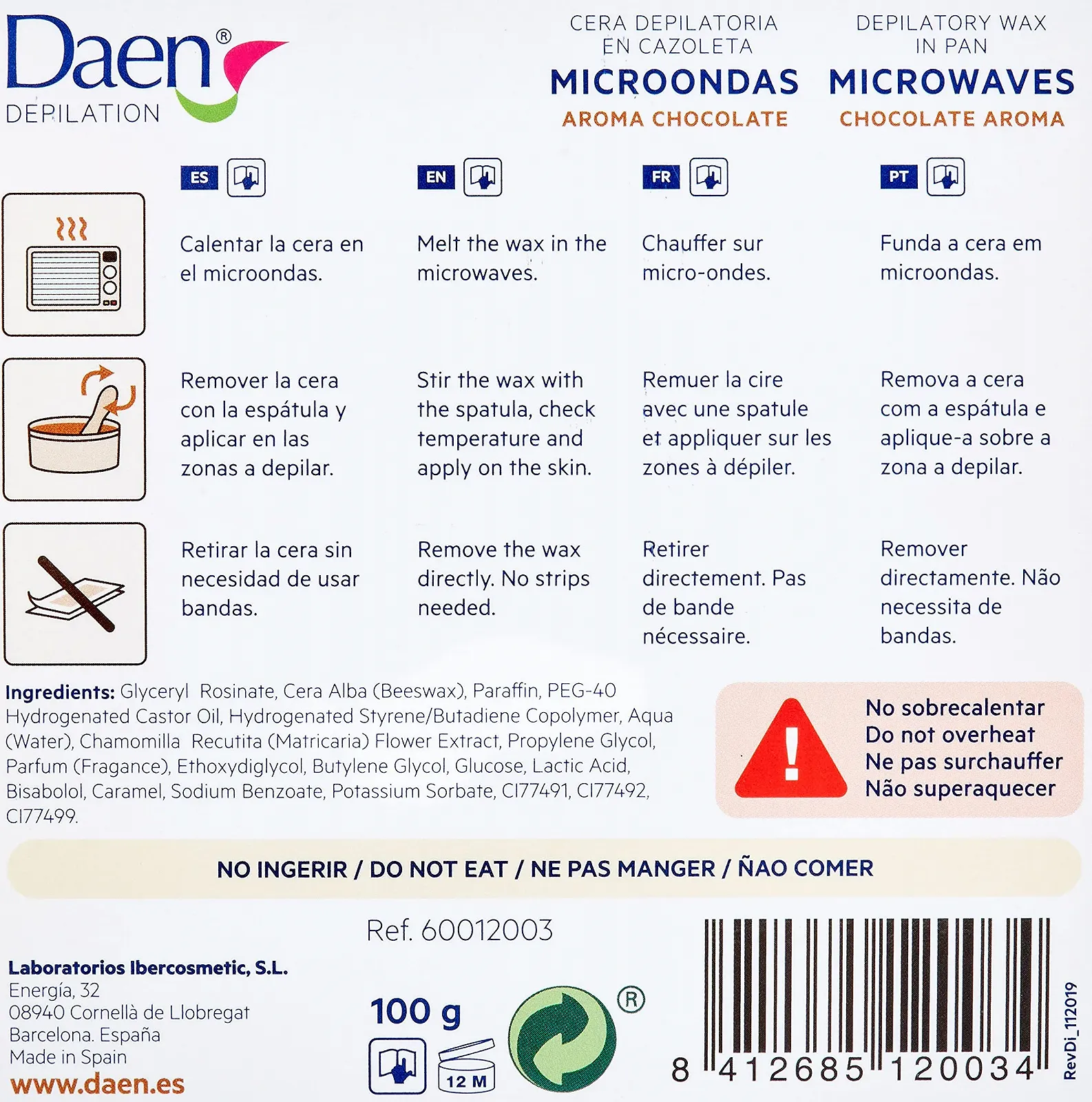 Воск для микроволновой печи Daen Chocolate 100 г, фото №3