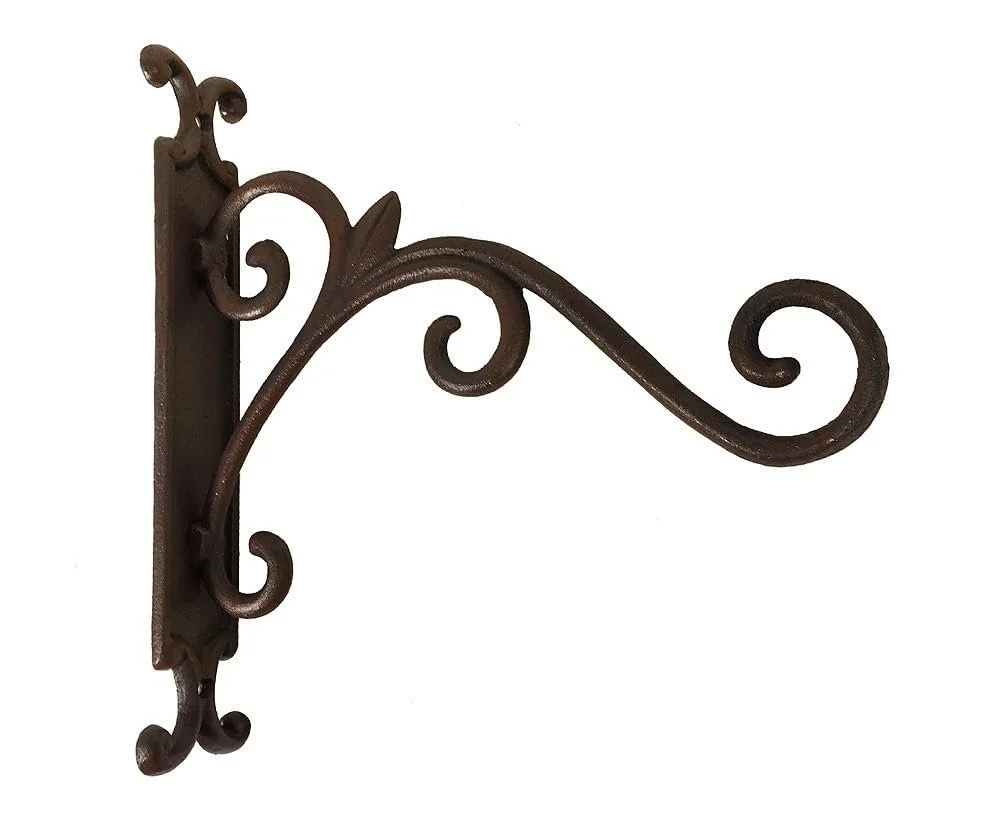 Кронштейн настенный для кашпо zeitzone чугунный винтажный 31 см, фото №3