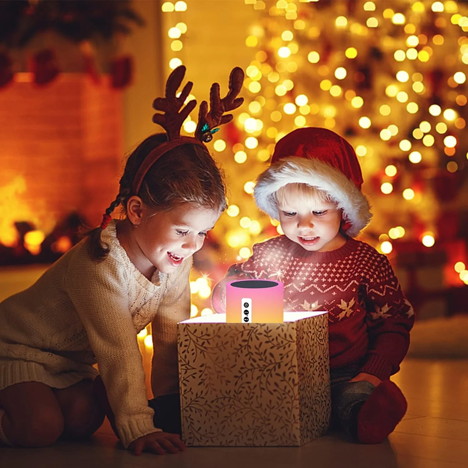 Настільна Bluetooth-колонка 6-в-1 Bitswolee DY29S / Нічник 48 кольорів / Пульт ДУ / 8 Вт / USB-C / 2000 мАг / Біла, фото №5